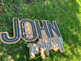 Name Cutout Layered 32 inches
