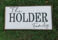 The Family raised letter sign 18x36