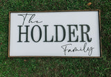 The Family raised letter sign 18x36
