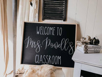 TEACHER WELCOME SIGN 2.5 x 2.5