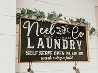 CUSTOM LAUNDRY CO. SIGN