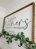 Wedding Last Name Sign
