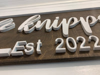 RAISED LETTER LAST NAME SIGN