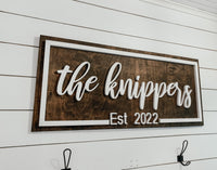 RAISED LETTER LAST NAME SIGN